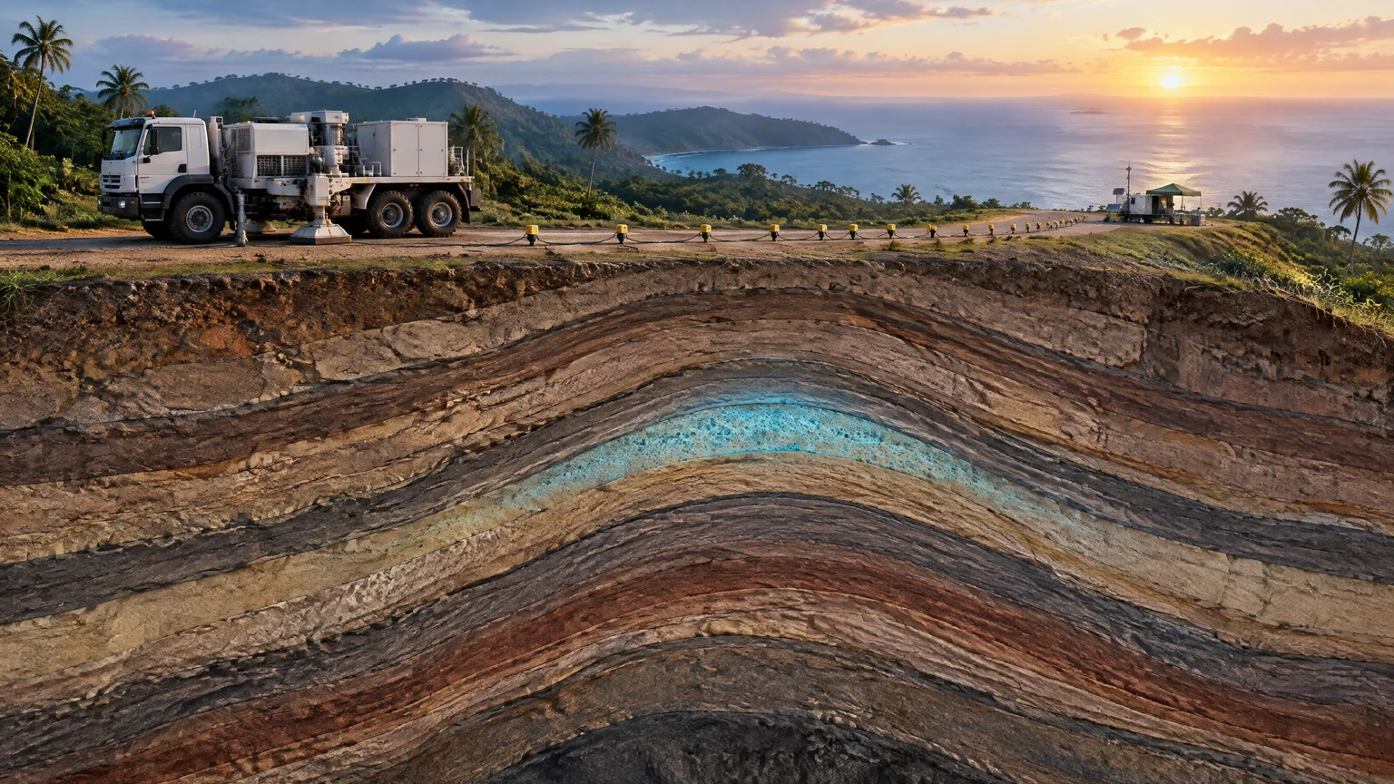 Visualisasi 3D konseptual: Cari lapisan gas pada jalur Gas bumi